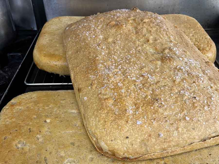 Italy has come to the Fox and Parracombe Exmoor. Nothing smells quite so delicious as Chef Gabri's freshly baked focaccia bread. Enjoy as our lunchtime sandwiches or bruschetta.
