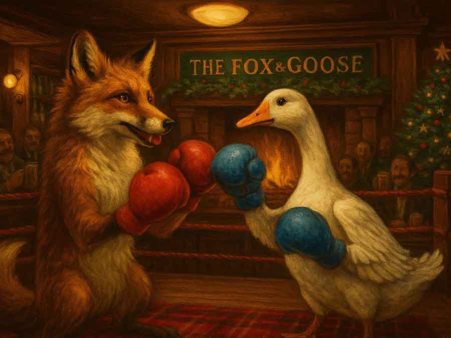 Boxing Day Drinks 2025 at the Fox and Goose Inn Parracombe Exmoor Devon